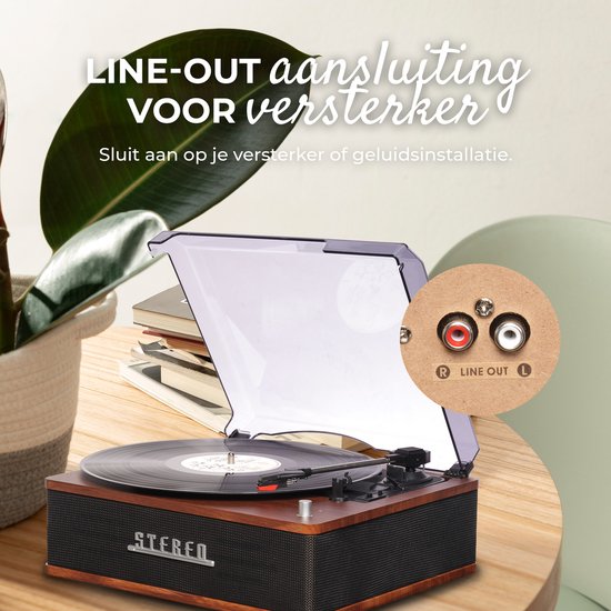 Lecteur de disques Denver - Haut-parleurs intégrés - Rétro - Arrêt automatique - Bluetooth - VPB262