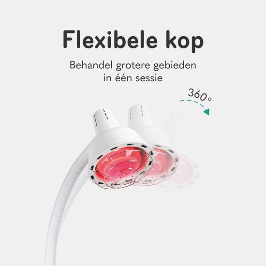 Lampe infrarouge Soft & Silky - Luminothérapie rouge - Infrarouge - Rotatif - Lampe - Panneau chauffant - Chauffage - Couverture