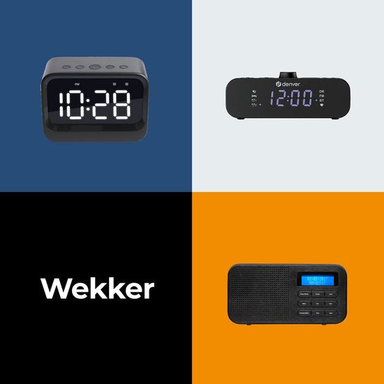 Denver Réveil numérique - Bluetooth - Snooze - Double alarme - EC53B