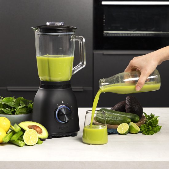 Princess 212092 Black Steel Blender 1000 - quatre vitesses - 1.5 L