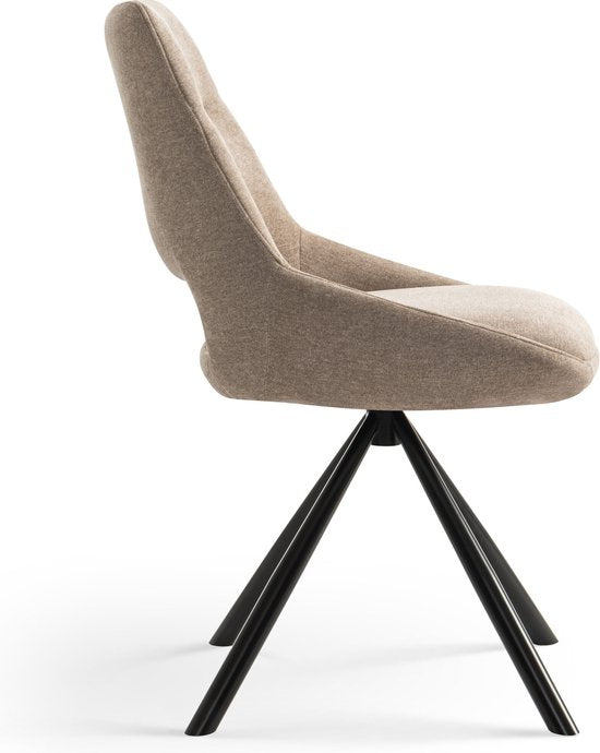 Furnihaus Chaises de salle à manger set of 2 - Tosca - Taupe - Fabric