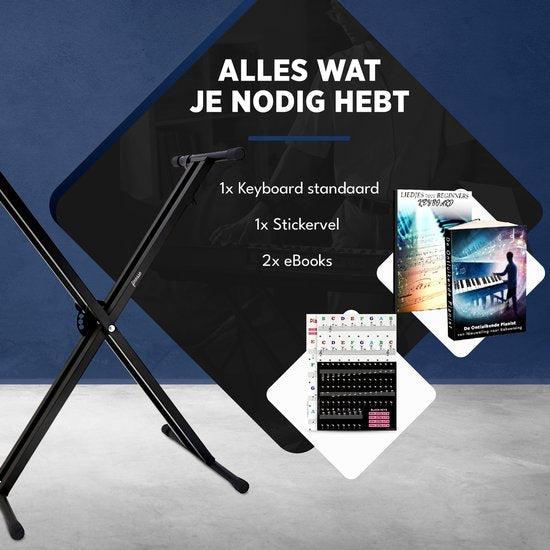 Finesse Keyboard Stand - Adjustable - Tripod - Piano Stand - Keyboard Stand