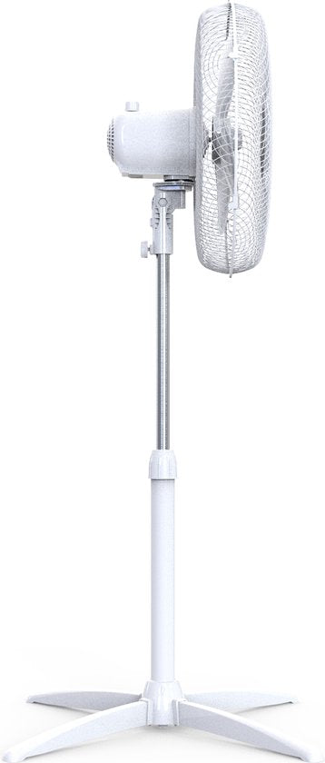 Ventilateur de table 40 cm - 45W - 3 vitesses - Oscillation 85° - Réglable en hauteur - Tristar VE-5755 - Blanc