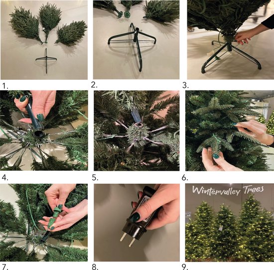 Wintervalley Trees - Arbre de Noël artificiel Lucas avec lumière - 138x240cm - Vert