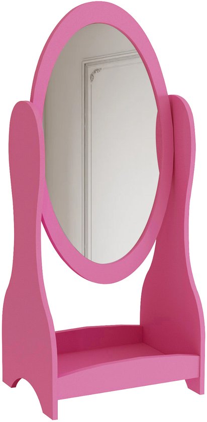 DMV - Miroir - Miroir sur pied - Miroir maquillage - Miroir sur pied petit - Miroir nursery - Miroir rose - Miroir sur pied rose