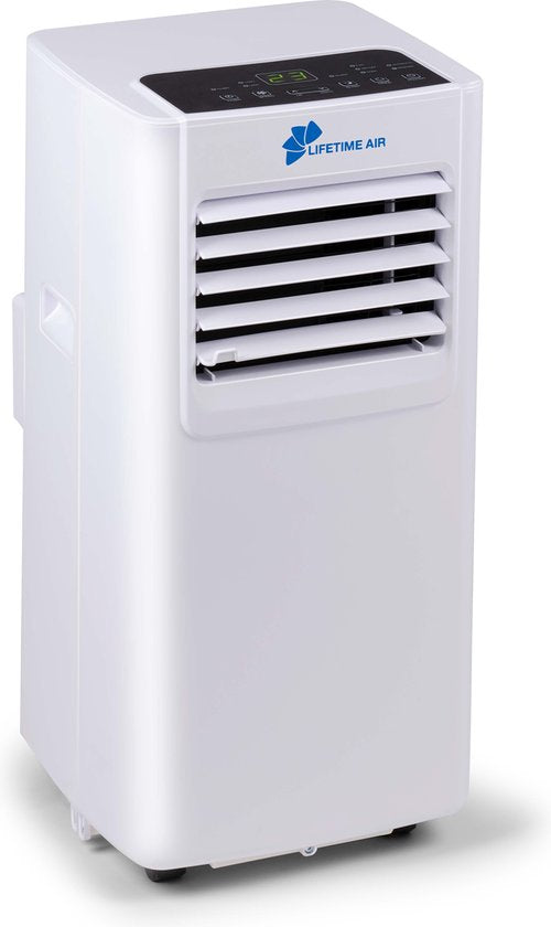 Lifetime Air Mobile Air Conditioner - Climatiseur, déshumidificateur et ventilateur - Refroidisseur d'air avec tuyau de vidange - Refroidisseur d'air 65dB - Climatiseur jusqu'à 16m2 - Télécommande et minuterie - 8000BTU