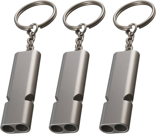 Sifflet d'urgence Nuvance - Sifflet pour les urgences et la survie - Sifflet à haut décibel - 120dB - Sifflet d'urgence en cas de catastrophe - 3 pièces