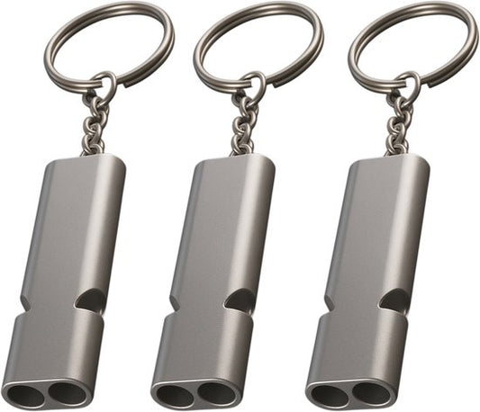 Sifflet d'urgence Nuvance - Sifflet pour les urgences et la survie - Sifflet à haut décibel - 120dB - Sifflet d'urgence en cas de catastrophe - 3 pièces