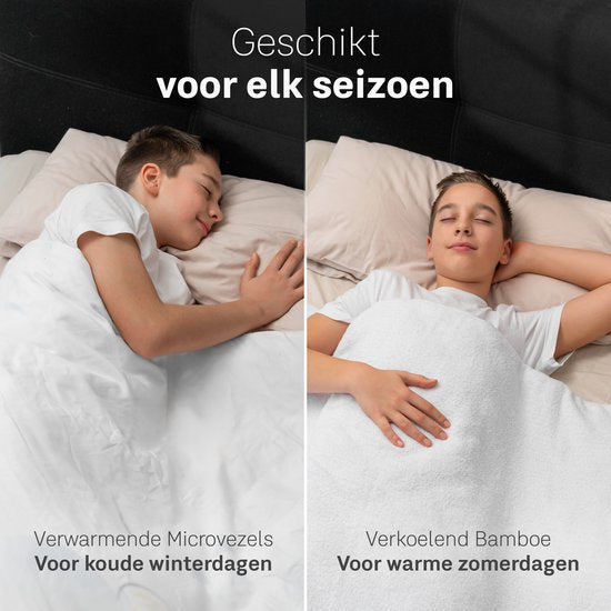 Couverture lestée CozySense® Enfant 2,4 kg - Couverture lestée - Couverture lestée avec répartition de la pression GLASS-Flow® - Housse lavable - Hypoallergénique - Blanc