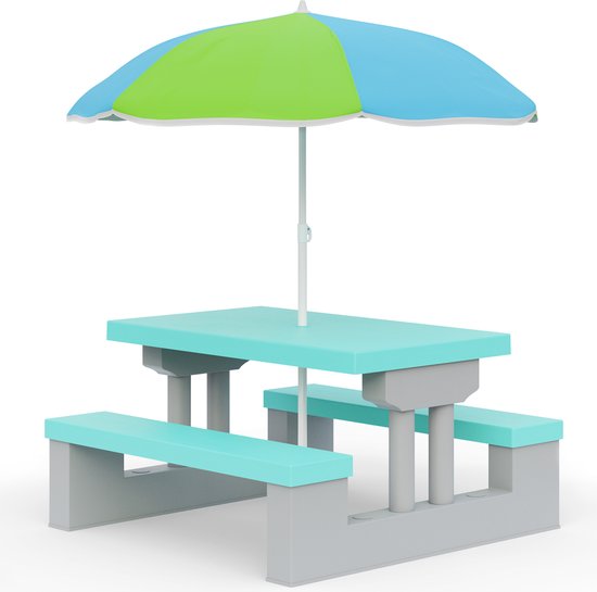 Spielwerk Jeu de jardin pour enfants - parasol inclus protection UV - Gris menthe