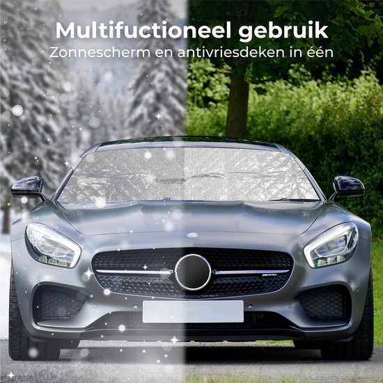 Nuvance - Couverture antigel voiture - Pare-soleil pare-brise voiture - 100 x 145cm - Couverture anti-givre voiture - Housses pare-brise - Accessoires voiture
