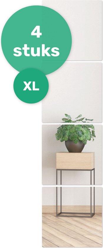 Miroir adhésif XL - Luft - 40x40 - 4 pièces - Décoration murale