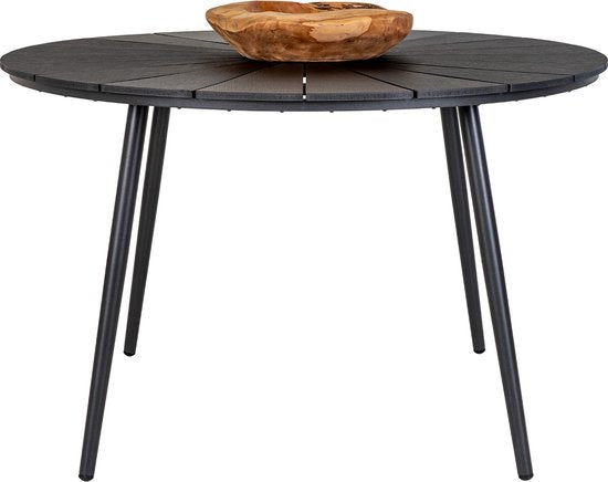House Nordic Garden Table Atlanta Plastic Black Ø120cm