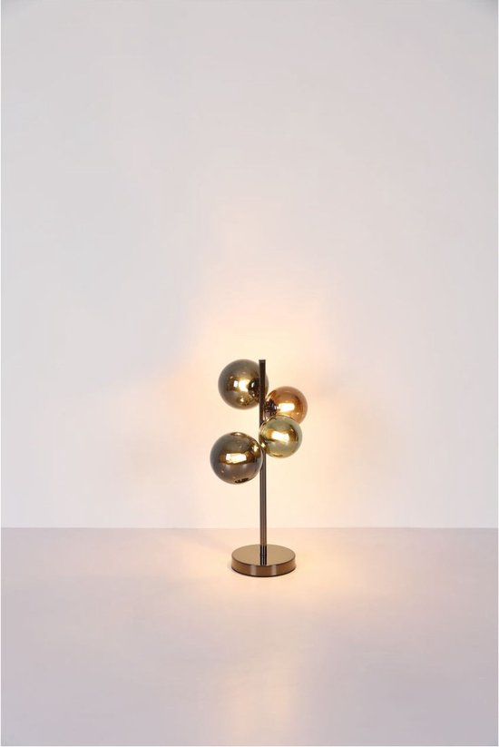 Globo - lampe suspendue - RIHA - multicolore - verre - grande lampe de table - G9 - 56142-9H