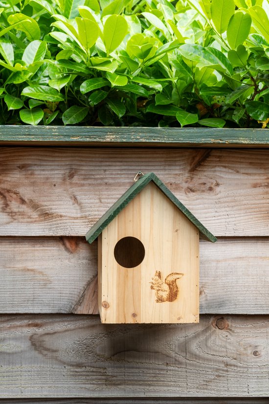 Lifetime Garden Squirrel Feeder - Accessoires de jardin - Nichoir avec 3 ouvertures - Crochet de suspension inclus - 25x26x28 cm