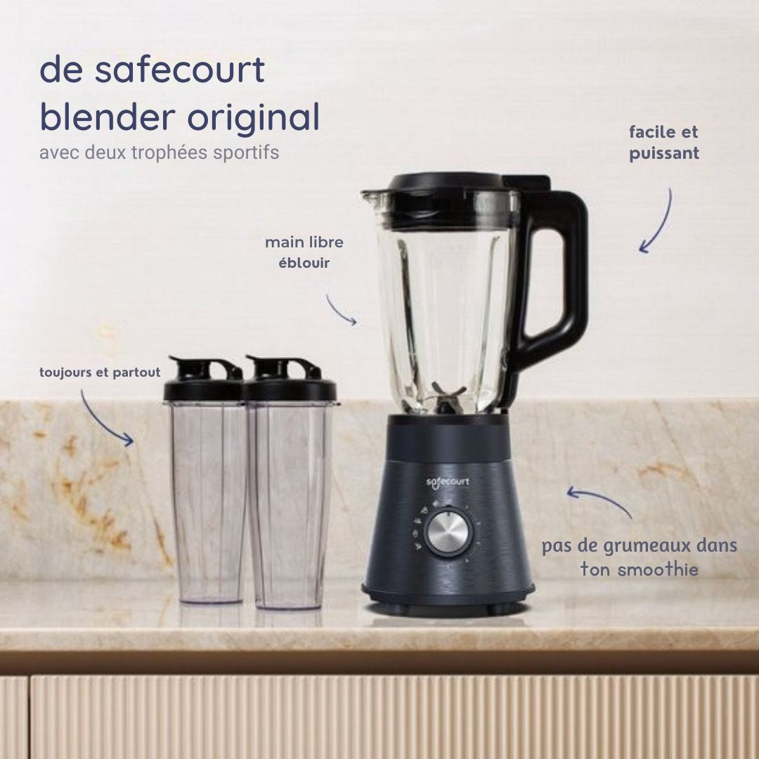 Blender Safecourt Kitchen - 5 programmes automatiques - Smoothie - 1300 watts - Noir