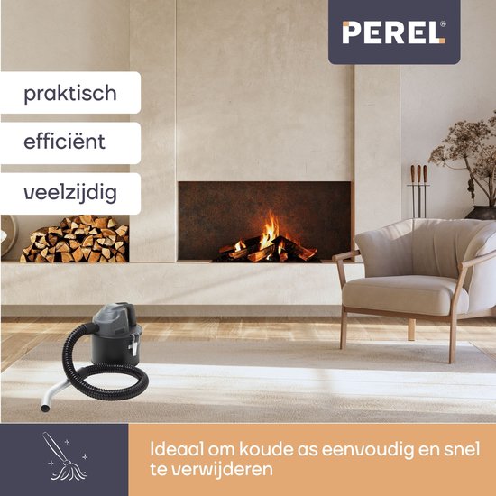 Mini aspirateur de particules - Perel - Tuyau flexible - 0,3 m - Filtre HEPA - 600 W - 4 L