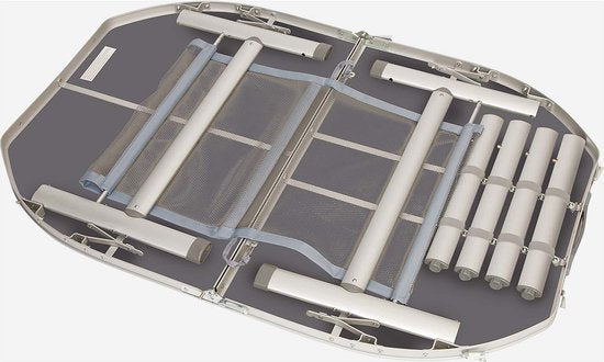 Bo-Camp - Table - Ovale - Modèle valise - 120x80 cm