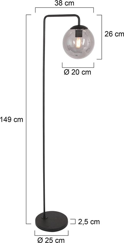 Steinhauer Lampadaire Bollique Noir
