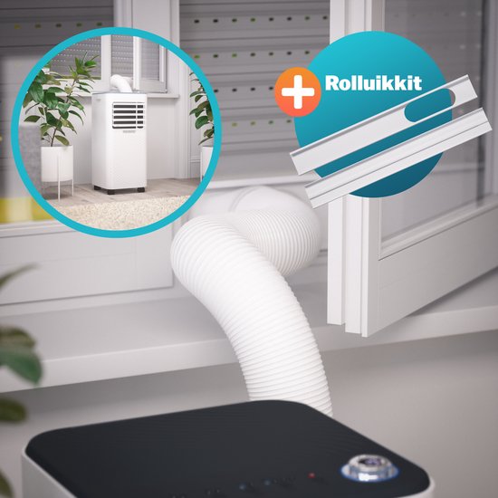 Climatiseur mobile Monzana - 7000 BTU kit fenêtre 20 à 25m² wifi timer - blanc