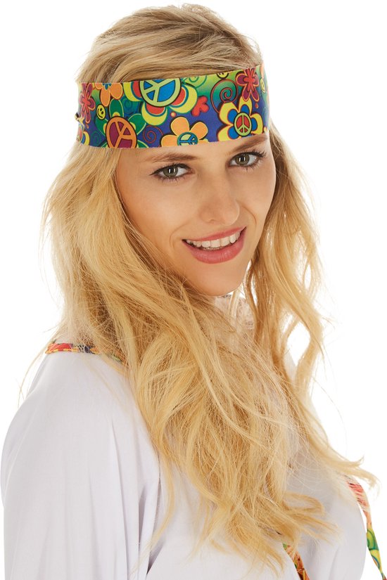 Costume Femme Peace & Love XXL - Tectake- halloween - fête - carnaval - blanc - couleur