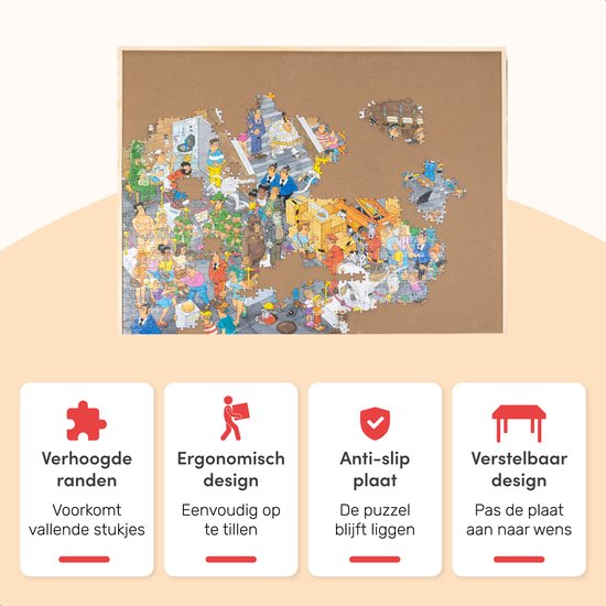 Diydash Plaque de puzzle réglable - Pour 1000 pièces - Puzzle - Table - Dossier - Mat - Tableau - Etagère - Tapis - Tiroirs - Plateaux de tri - Valise