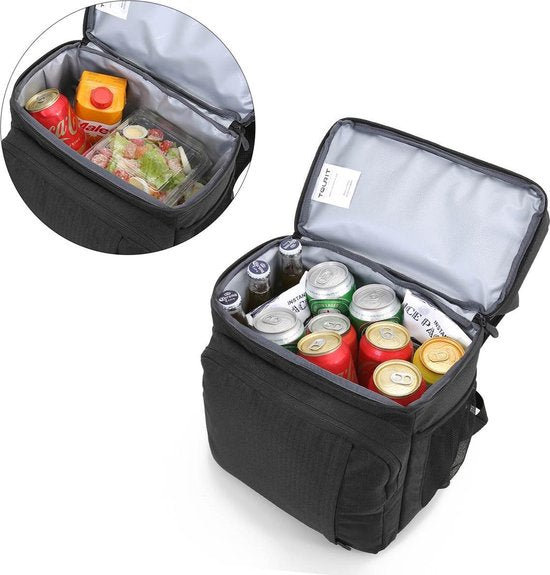Sac à dos isotherme (28L) - Contient 16 canettes - Sac à lunch pour femmes et hommes - Noir