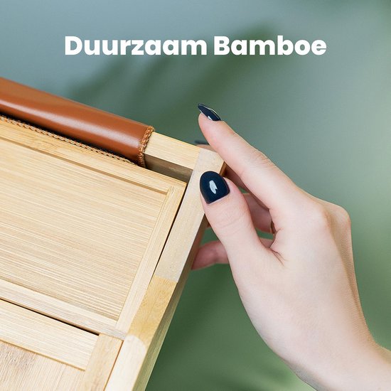 RelaxTub® Bathboard - Planche de bain pour la salle de bain - Support de bain - Ajustable - Antidérapant - Planche de bain en bambou - Planche de bain en bois - Support de bain comprenant un porte-livre, un porte-tablette et un miroir