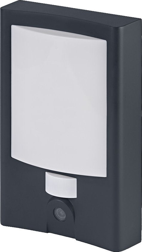 LEDVANCE SMART+ applique murale extérieure + numéro de maison & caméra, lampe LED blanc chaud (3000K), boîtier en polycarbonate de haute qualité en gris foncé, haut-parleur intégré, carte mémoire, technologie smart wifi