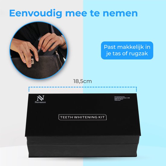 Nuvance - Kit de blanchiment des dents - 5 seringues sans peroxyde (0%) - Blanchisseurs de dents - Kit de blanchiment des dents - Dents blanches