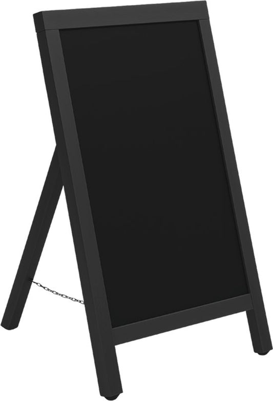 BRASQ Chalkboard Black - 55x 85 CM - Tableau noir - Enseigne publicitaire - Enseigne de trottoir - Simple face - pour l'intérieur et l'extérieur - Hospitality