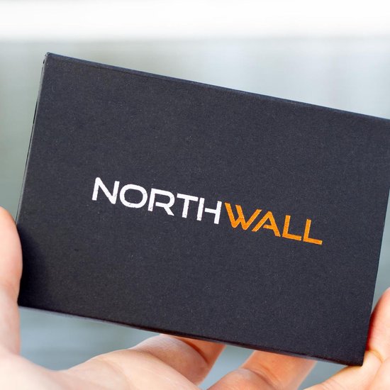 Northwall Card Holder - Porte-cartes de crédit en carbone avec pince à billets - Pince à billets - RFID Anti-Skim - Jusqu'à 12 cartes