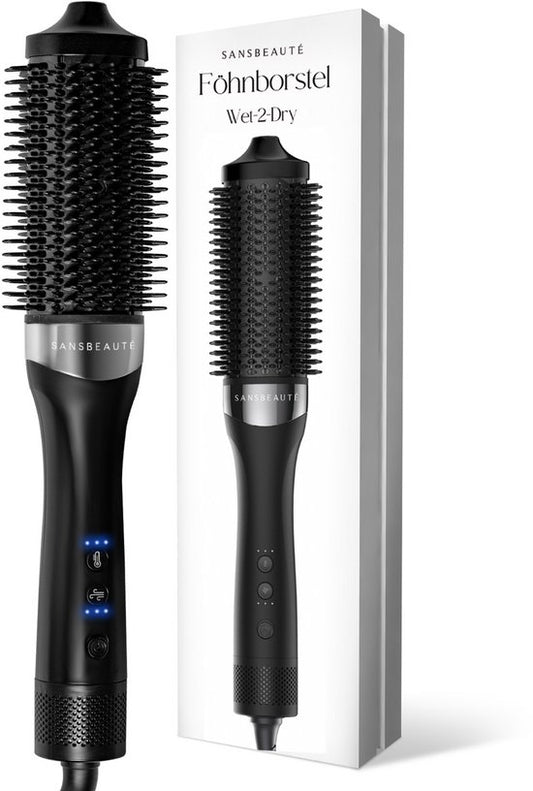 Sansbeauté® Wet-2-Dry Hairdryer Brush - Multistyler - Airstyler - Hairbrush - Curling Brush - Hairbrush - Styling Brush - Heat Brush - Volume and Curls - Rotating Cable
