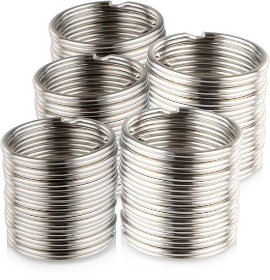 Porte-clés - 30 mm - Anneaux - Porte-clés - 50 pièces - Argent