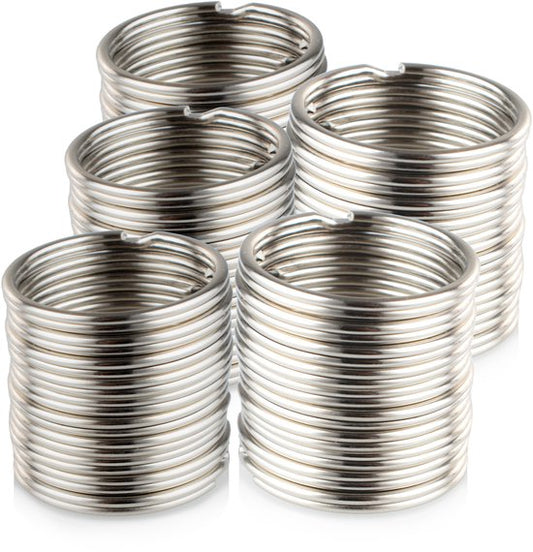 Porte-clés - 30 mm - Anneaux - Porte-clés - 50 pièces - Argent