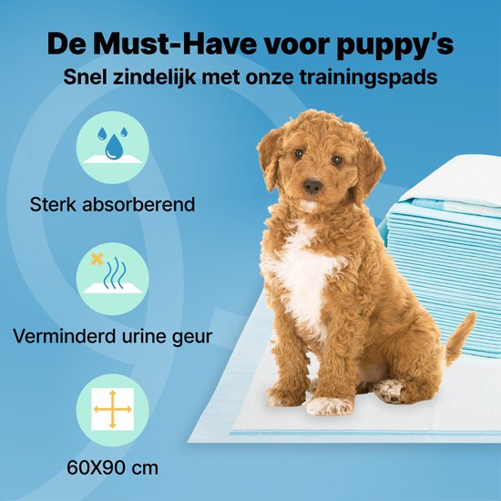 Jake and Jacky Puppy Training Pads - apprentissage de la propreté - toilettes pour chiens - XL - 60 x 90 cm - 120 pièces