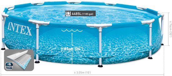 Intex Beachside Metal Frame™ Pool - Piscine instantanée - Ø 305 x 76 cm