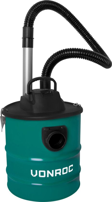 VONROC Aspirateur de cendres 1600W - Capacité 20L - Câble d'alimentation 3m - Pour cheminée, foyer, barbecue et atelier