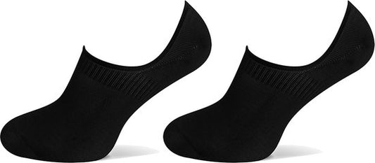 2 paires de chaussettes invisibles en bambou - Chaussettes d'entraînement basses en bambou - Chaussettes de bonneterie pour hommes et femmes - 46 - Noir