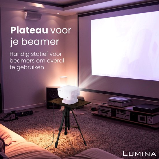 Lumina® Beamer Tripod - Support stable pour projecteur - Convient à tous les projecteurs et ordinateurs portables