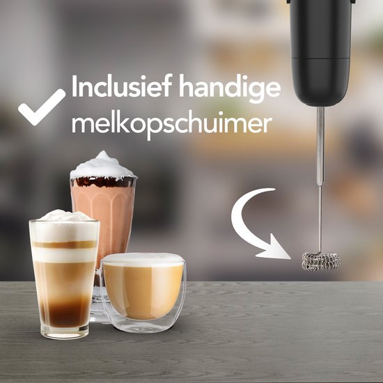 Aviro 6-in-1 Hand Blender Set - 1000W - 20 Speeds - Chopper, Milk Frother, Whisk & Measuring Cup - stainless steel