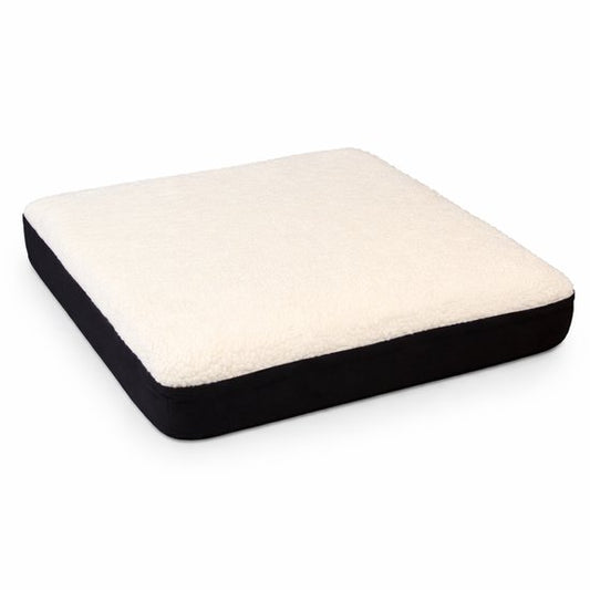 VEX VX-102 Coussin de siège avec gel - soutient la posture - mousse, gel, sherpa et polyester - universel pour diverses surfaces de siège - blanc/noir