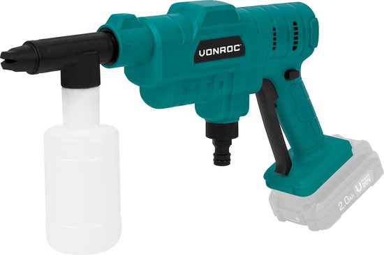 Nettoyeur haute pression - VONROC - Accu nettoyeur haute pression - 20V - 24bar - 198 l/h - Avec tuyau d'aspiration de 5m - Sans batterie ni chargeur