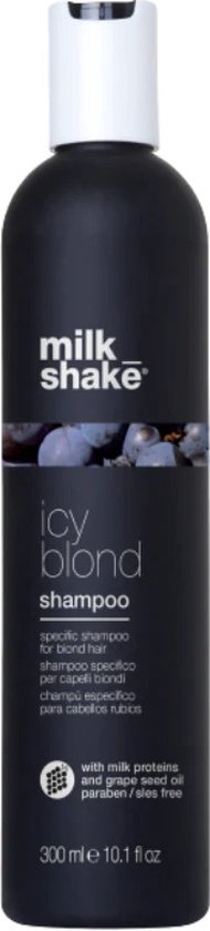 Milk Shake Shampooing Icy Blonde - Neutralise les tons jaunes/orangés - 300 ml
