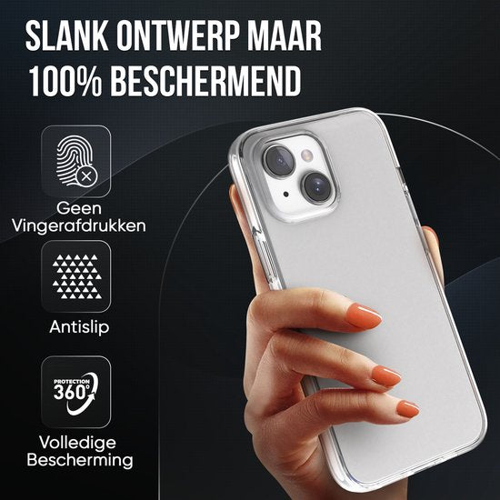 Etui Transparent pour Iphone 13 Etui Transparent et Protecteur d'Ecran Verre Protecteur