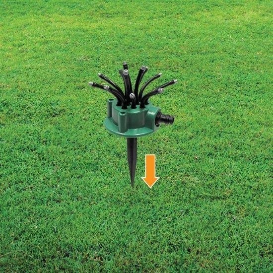 Kit d'arrosage Flexipoint de l'âne orange - Lot de 2 avec 24 buses flexibles - Irrigation efficace pour le jardin et l'herbe - Système d'arrosage