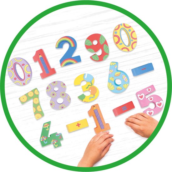 Marionnette - Chiffres en bois - Compter avec le bois - 15 pièces - 1 set