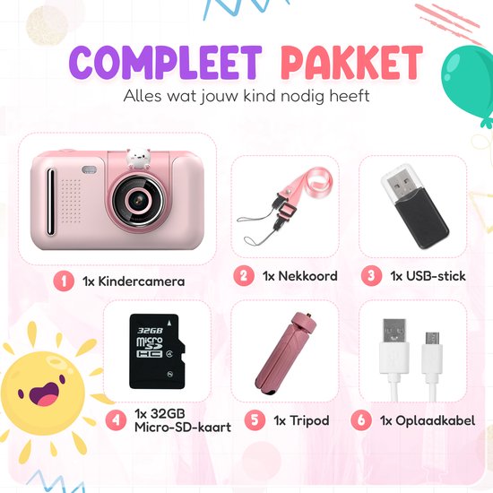 K&L Digital Kids Camera Kids - Caméra vlog pour enfants - Caméras numériques pour enfants - Caméras pour enfants - Caméra pour enfants