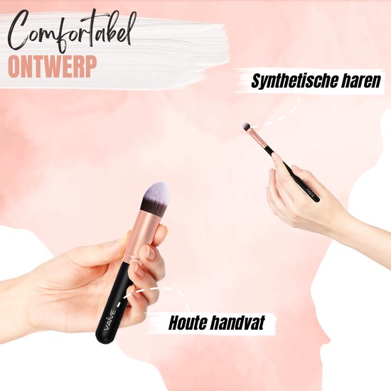 VAIVE Makeup Brushes Set - Foundation Brush - Eyeshadow Brushes - Powder Brush - Makeup Brushes - Brush Sets - Eyebrow Brush