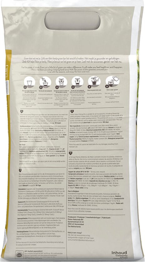 Pokon Plantes d'intérieur Terreau - 10l - Terreau (plantes d'intérieur) - 6 mois de nutrition